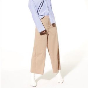 Aritzia wide leg beige pants
